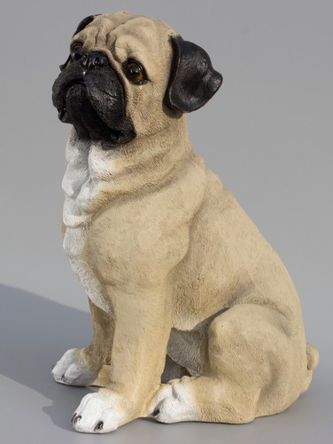 Pug Dog Piggy Bank Statue Money Storage Cash Coin Box Large Adult Keepsake Gifts - 第 5/7 張圖片