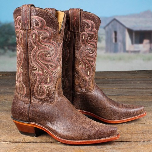 Tony Lama Para Mujer Americana Bronceado Navajo marrón de cuero occidental  Botas 7908l Nuevo En Caja | eBay