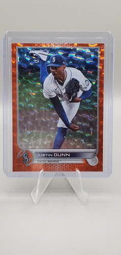 2022 Topps Orange Foil SP #185 JUSTIN DUNN #'d 111/299 SEATTLE MARINERS
