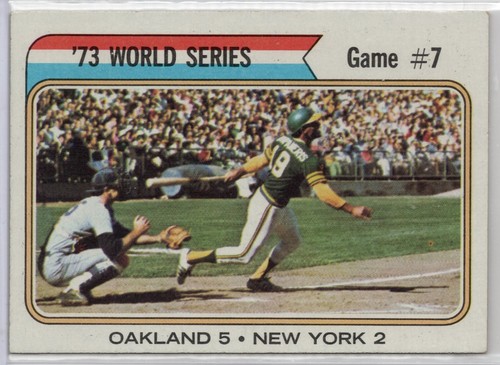 1974 TOPPS #478 WORLD SERIES GAME 7 - OAKLAND ATHLETICS VS. NEW YORK METS