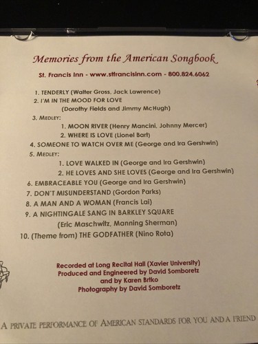 St. Francis Inn St. Augustine FL Mint CD Memories From American Songbook Piano - Picture 3 of 3