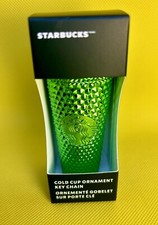 2023 Starbucks Holiday Bling Green Studded Cold Cup Christmas Ornament Keychain