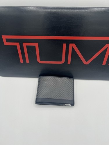 Tumi Aplha CFX Wallet Leather/Carbon Fiber Wallet - Black RFID Protection EUC - Picture 2 of 11