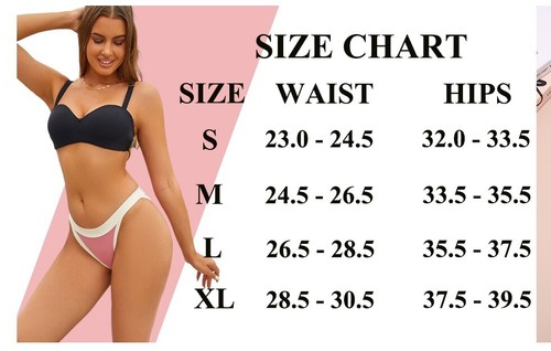 ALL OF ME String Bikini Underwear for Women High Cut Breathable Hipster Cheeky S - Picture 6 of 6
