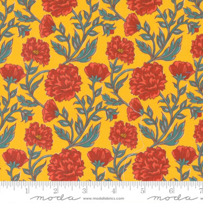 Cadence Allegro Florals Saffron by Crystal Manning for Moda 1/2 Yard