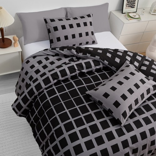 Duvet Cover Set Double Reversible Luxury Quilt Cover Set Bedding Set King Size - Picture 288 of 462