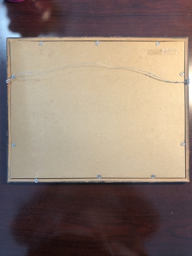 1942 sketch of old man in front of fireplace signed - Bild 4 von 7