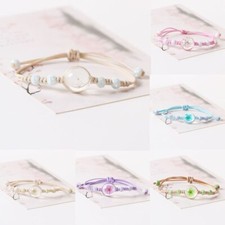1pc Ladies Flower In Glass Purple Rope Bracelet for Women Bracelets Girls Gift