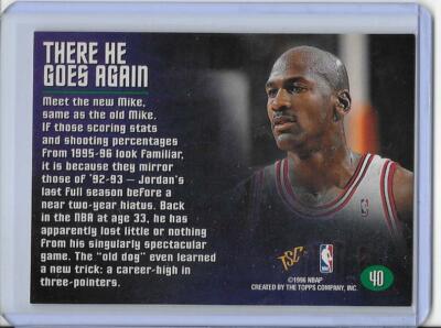 1995 Stadium Club Members Only MICHAEL JORDAN #40 Chicago Bulls