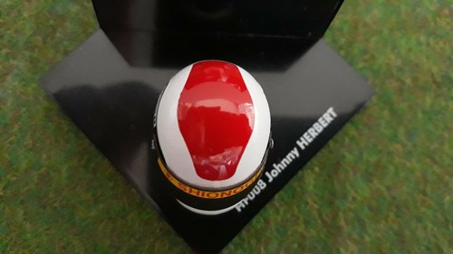 F1 HELMET CASQUE PILOTE Johnny HERBERT formule 1 1/12 ONYX HF008 miniature coll. - Picture 3 of 7