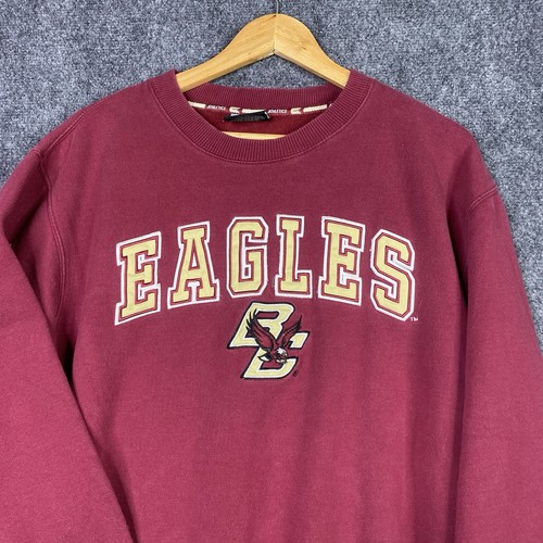 Boston College Eagles Crewneck Large Sweater Red Colosseum Pullover College NCAA - 第 2/12 張圖片