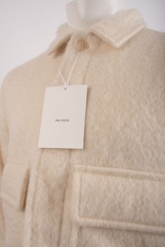 Zara Origins Mens wool Bomber Jacket Ivory Off white M Medium 8491/114 NWT - Picture 4 of 6
