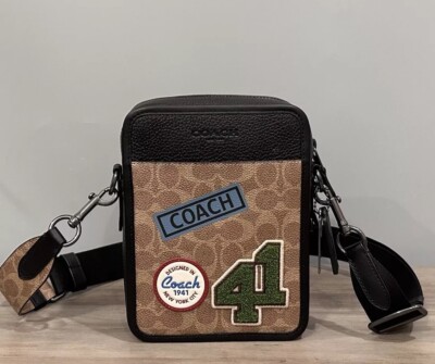 COACH CY895 Sullivan Crossbody In Signature Canvas & Leather With Patches