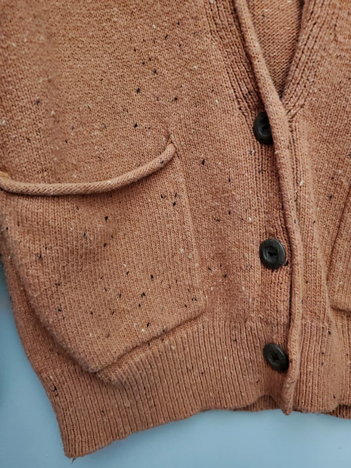 Universal Threads small sweater cardigan terracotta orange speckled EUC - Изображение 3 из 4