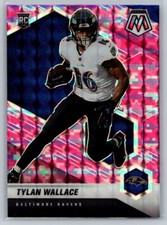 2021  Panini Mosaic #326 Tylan Wallace Camo Pink Rookie RC RAVENS (B)