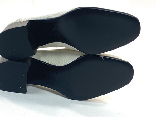 Laurence Dacade Canvas Penny Loafers Tracy Block Heeled Stud Italy 38 7.5 - Picture 7 of 11