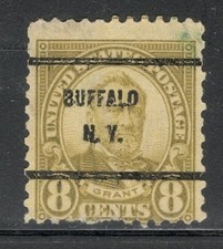 Sc # 640 ~ 8 cent Ulysses S. Grant Issue, Precancel, BUFFALO N. Y.