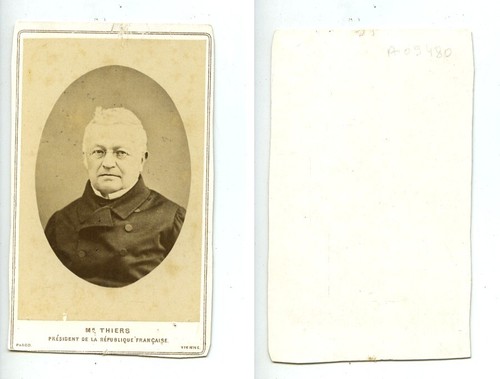 France Paris French President Adolphe Thiers Old CDV photo 1871 - Picture 3 of 3