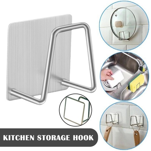 Steel Selfadhesive Sponge Holder Sink Caddy Accessories Kitchen Bath. Deco - Bild 3 von 12