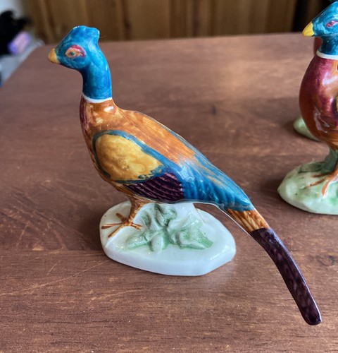 Vintage Beswick Pottery Pheasants Figures Hand Painted England Hunting Antique - Picture 3 of 6