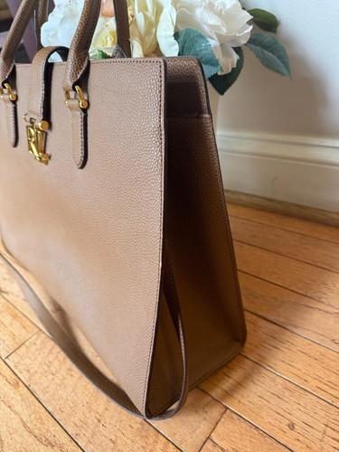 Ralph Lauren saffiano large tote purse (900 - Picture 3 of 10