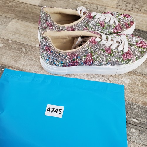 Zapatos para mujer Betsey Johnson Sidny talla 10 M plataforma multi floral estrás - Imagen 12 de 12