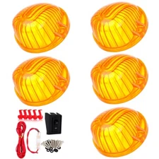 For 73-87 Chevy/Gmc Amber Lens 1313A Cab Roof Clearance Light Cover+ Wiring Pack