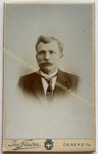 orig. CDV Foto Fotografie Mann Herr Mode um 1890 Geseke Fleiter