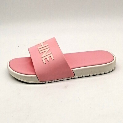 Womens Sun Shine Molded Synthetic Wide Band Slide Sandals Pink EUR 36-37