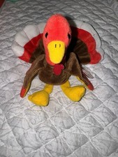 Gobbles Ty Beanie Baby Tag Errors 1996 Turkey Original Retired Mint Rare