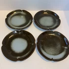 Frankoma Pottery Woodland Moss Blue 5GS Bread Dessert Plates Set Of 4