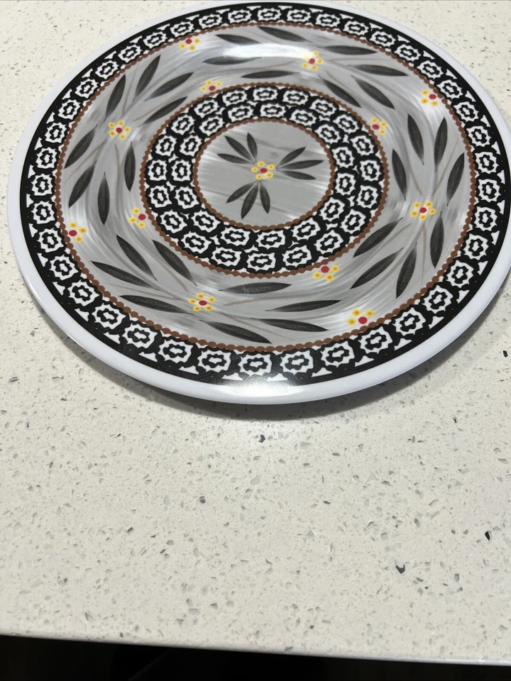 Temp-tations by Tara Juego de 4 Platos de Cena Melamina 10.5" Azul Viejo Mundo Foto 3 de 4