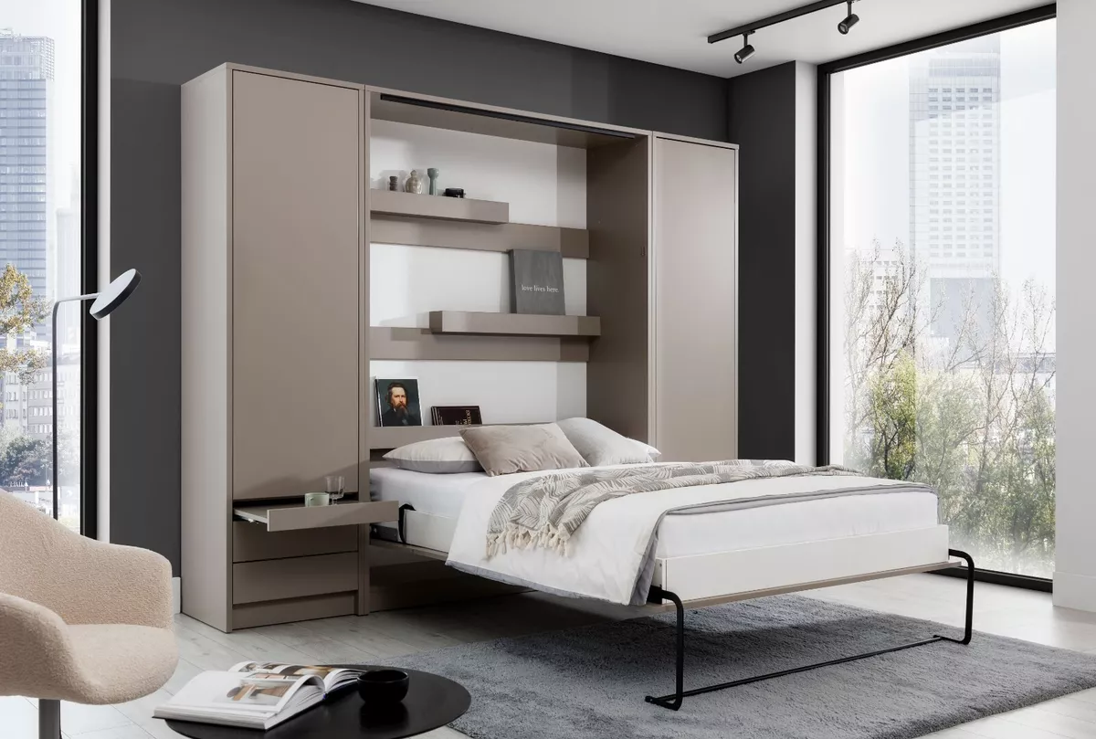 Wardrobe with folding bed online