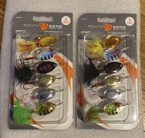 South Bend Spinner Assortment Fishing Lures 6-pk  #SBLSBKIT 2-packs 12-Spinners - Picture 1 of 7