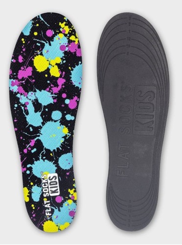 FLAT SOCKS KIDS Splatter Paint Won’t Show Slip Or Slide No Stink Or Hassle - Picture 2 of 4