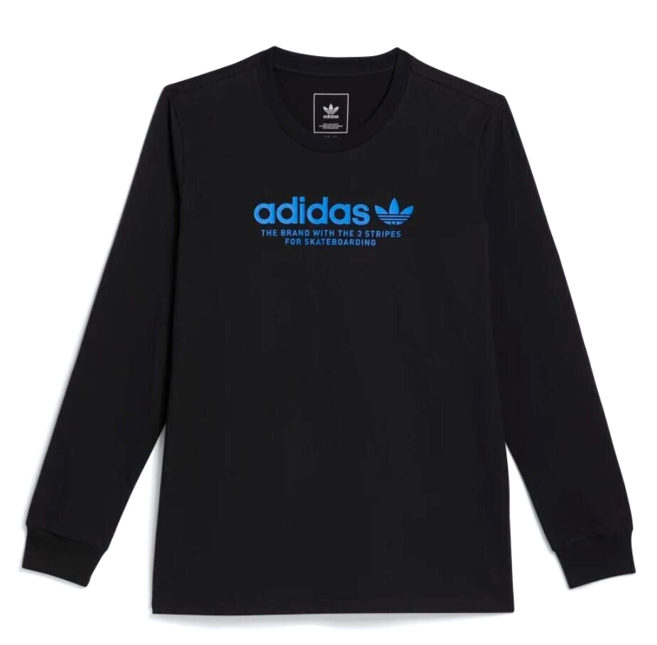 NEW MENS ADIDAS ORIGINALS SKATEBOARDING TREFOIL LONG SLEEVE SHIRT ~MEDIUM HM9363