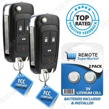 Replacement for Chevy 2010-2016 Camaro Cruze Equinox Malibu Remote Key Fob Pair