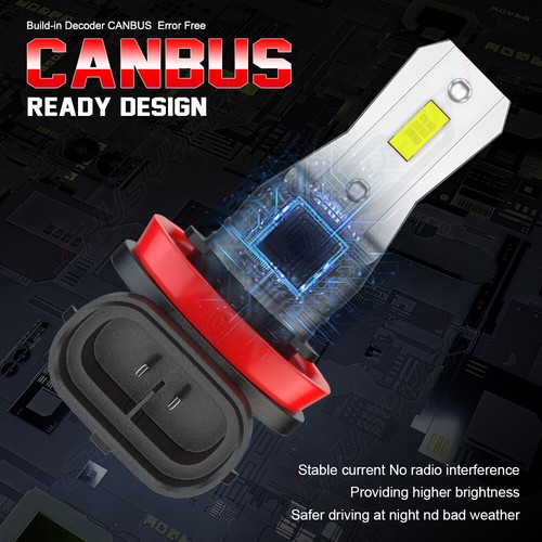 Para Para Mitsubishi Lancer 2008-2017 6x Faros LED + Bombillas Antiniebla 6000K - Imagen 8 de 10