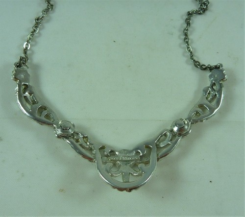 FABULOSO COLLAR VINTAGE DE MARCASITA VINTAGE HECHO EN INGLÉS EN HOLLYWOOD # 19320 - Imagen 4 de 4