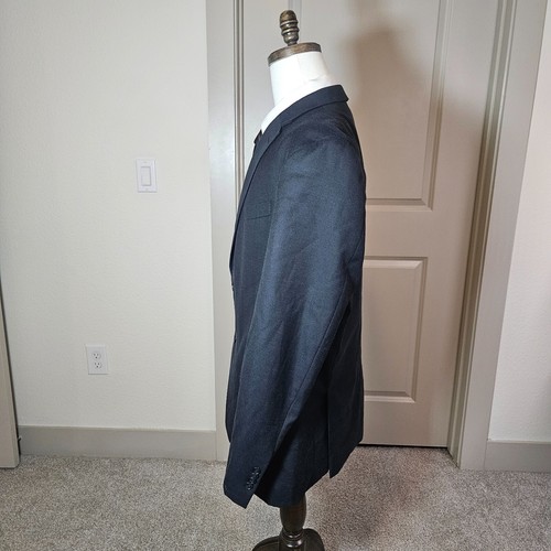 Tommy Hilfiger Suit Blazer Sport Coat Men 48R Wool 2-Button Textured Black - Picture 3 of 21