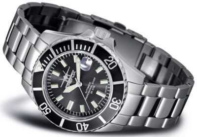 FIREFOX Herren Automatikuhr schwarz Saphirglas 20ATM wasserdicht Seiko NH35 Werk