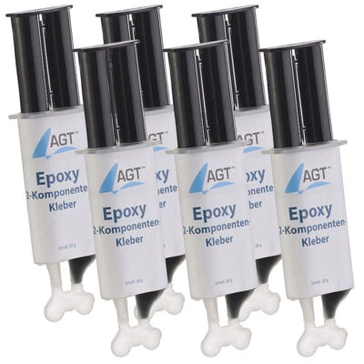 AGT Epoxy 2-Komponenten-Kleber, hohe Belastbarkeit: 23 N/mm², 6er-Pack