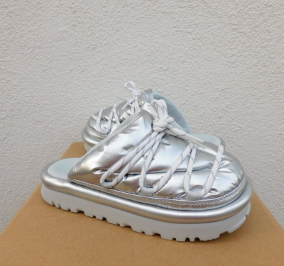 UGG SPACESLIDER HI SHINE SLIDE PLATFORM SLIPPER SHOES, WOMEN US 9/ EUR 40 ~NEW