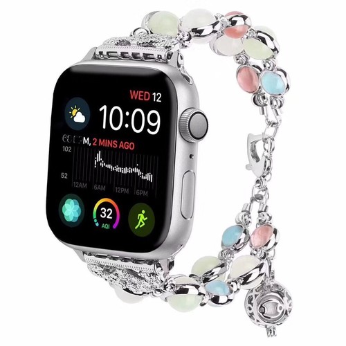 Luminous Pearl Bracelet Link Band for Apple Watch 10 9 8 7 6 SE 42/44/45/46/49mm - Picture 5 of 25
