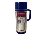 Aladdin Thermos Vacuum Flask Retro 80s Blue Geometric 28cm Tall
