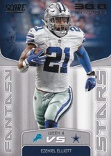 2019 Panini Score Football Ezekiel Elliott Fantasy Stars No. FS-17 Cowboys