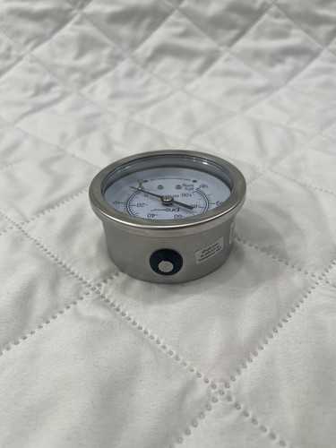 New Hydraulic Air Pressure Gauge G25-SDV-4LS -0 To -100 Kpa PSI 2.5" Face 1/4 - Picture 3 of 6