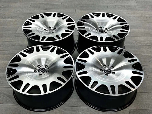 22x10 BRABUS WHEELS BLACK MACHINE RIMS 5x130 G WAGON G500 G550 G55 G63 FULL SET