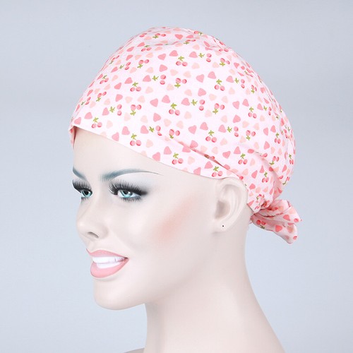 Womens/Mens Florals Printed Cap Scrub Hat/Cap Head Wear Adjustable Accessories - Picture 532 of 660
