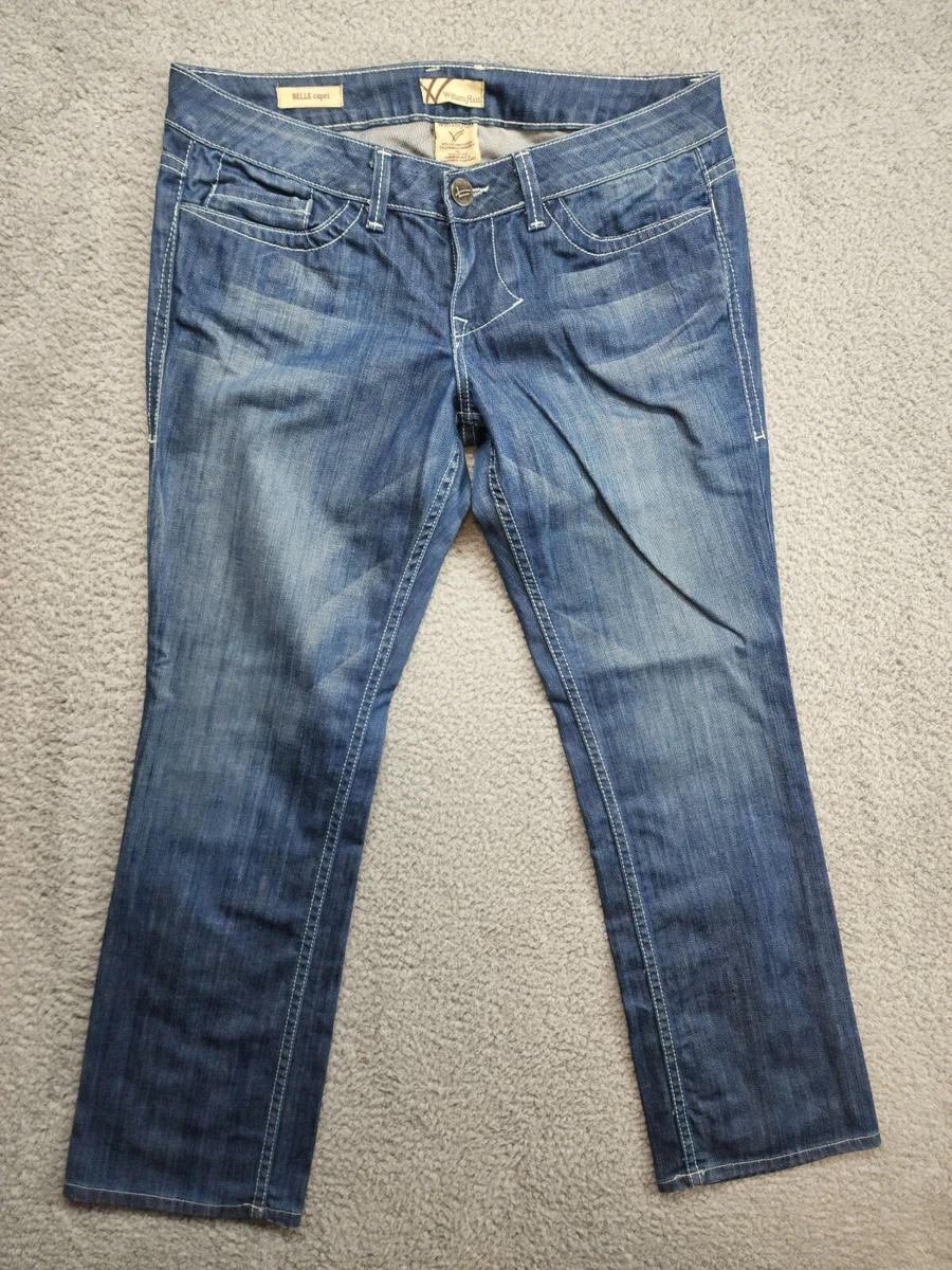 William Rast Jeans Women s 29 Belle Capri Denim Blue USA Made Measured 34 28